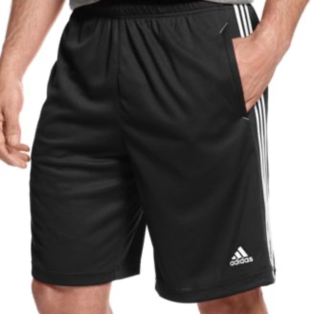 NWT Adidas Men’s Striped Shorts XL Black and White